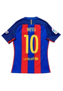 2016-17 Lionel Messi Barcelona Match-Used Jersey