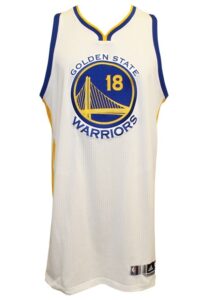 2016 Anderson Varejao Golden State Warriors Playoffs Game-Used Home Jersey