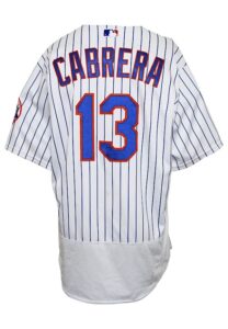 2016 Asdrubal Cabrera New York Mets Game-Used Home Jersey