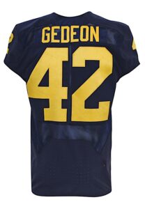 2016 Ben Gedeon & Ryan Glasgow Michigan Wolverines Game-Used Home Jersey & Uniform