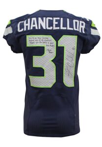 2016 Kam Chancellor Seattle Seahawks Game-Used & Autographed Jersey