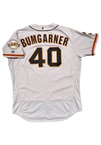 2016 Madison Bumgarner SF Giants Game-Used Road Jersey