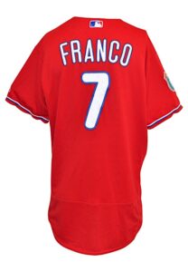 2016 Mikael Franco Philadelphia Phillies Game-Used Spring Training Jersey