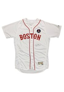 2016 Mookie Betts Boston Red Sox Game-Used & Signed Home Jersey