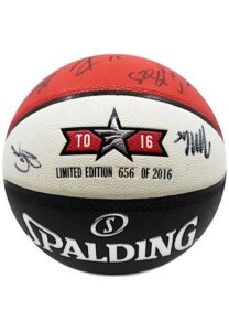 2016 NBA All-Star Game Dual Team-Signed Spalding LE Basketball