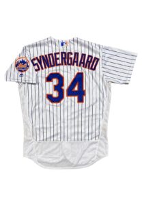 2016 Noah Syndergaard NY Mets Game-Used Home Jersey