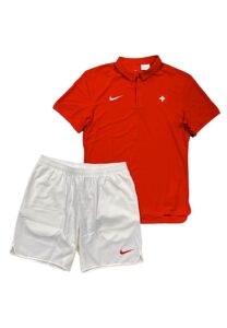 2016 Roger Federer Olympics Match-Issued Polo & Shorts