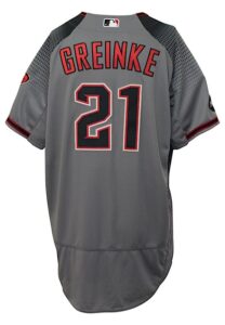 2016 Zack Greinke Arizona Diamondbacks Game-Issued Road Jersey