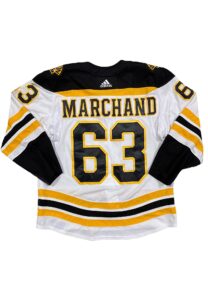 2017-18 Brad Marchand Boston Bruins Playoffs Game-Used Jersey