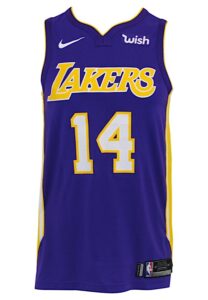 2017-18 Brandon Ingram Los Angeles Lakers Game-Used Road Jersey