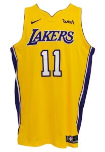 2017-18 Brook Lopez Los Angeles Lakers Game-Used Home Jersey