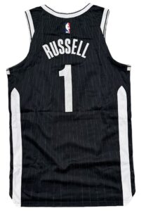 2017-18 D’Angelo Russell Nets Brooklyn Nets Game-Used City Jersey