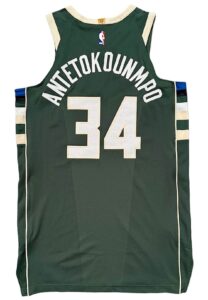 2017-18 Giannis Antetokounmpo Milwaukee Bucks Game-Used Jersey