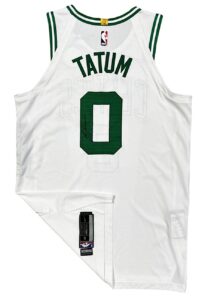 2017-18 Jayson Tatum Boston Celtics Rookie Game-Used & Signed Home Jersey