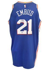 2017-18 Joel Embiid Philadelphia 76ers Game-Used & Autographed Home Jersey