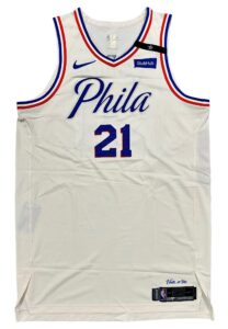 2017-18 Joel Embiid Philadelphia 76ers Playoffs City Edition Game-Issued Jersey