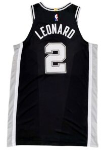 2017-18 Kawhi Leonard San Antonio Spurs Game-Used Road Jersey