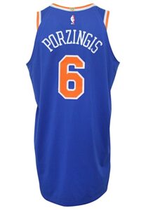 2017-18 Kristaps Porzingis New York Knicks Game-Used Road Jersey