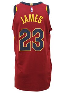 2017-18 LeBron James Cleveland Cavaliers Game-Used Alternate Jersey & Nike Pro Combat PE Compression Shirt (2)