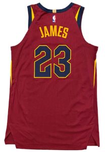 2017-18 LeBron James Cleveland Cavaliers Game-Used Icon Jersey