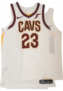 2017-18 LeBron James Cleveland Cavaliers Game-Used Jersey & Nike Pro Combat PE Compression Shirt