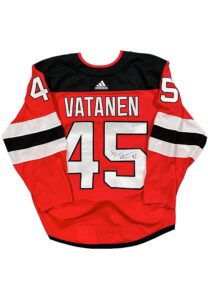 2017-18 Sami Vatanen NJ Devils Stanley Cup Playoffs Game-Used & Autographed Jersey