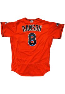 2017 Andre Dawson Miami Marlins Autographed Team Issued Special Assistant Jersey