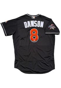 2017 Andre Dawson Miami Marlins Game-Issued & Autographed Road Jersey