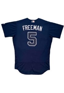 2017 Freddie Freeman Atlanta Braves Game-Used 5 Home Run Jersey