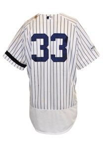 2017 Greg Bird New York Yankees ALDS Playoffs Game-Used Home Jersey