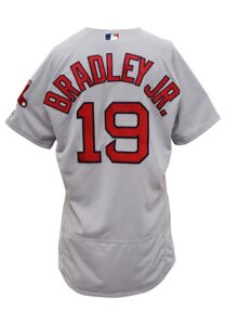 2017 Jackie Bradley Jr. Boston Red Sox Game-Used Road Jersey