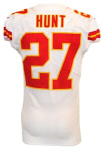 2017 Kareem Hunt Kansas City Chiefs Game-Used Rookie Road Uniform