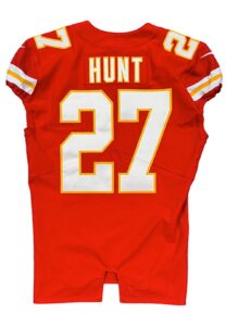 2017 Kareem Hunt KC Chiefs NFL Rookie Premiere Worn & Autographed Jersey