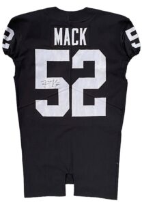 2017 Khalil Mack Oakland Raiders Game-Issued & Autographed Jersey