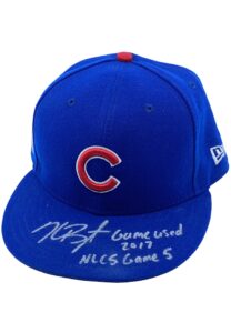 2017 Kris Bryant Chicago Cubs NLCS Game-Used & Signed Cap