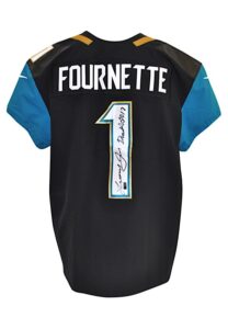 2017 Leonard Fournette Jacksonville Jaguars NFL Draft Night Worn & Autographed Jersey & Cap