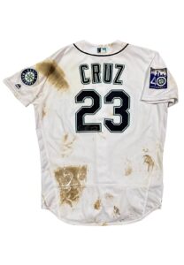 2017 Nelson Cruz Seattle Mariners Game-Used & Signed 4 Home Run Jersey