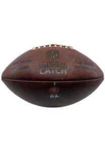 2017 SF 49ers Game-Used “Crucial Catch” Football