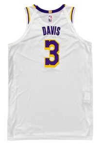 2018-19 Anthony Davis LA Lakers Game-Used Jersey