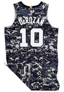 2018-19 DeMar DeRozan San Antonio Spurs Game-Used Camo Jersey