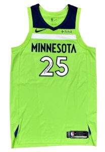 2018-19 Derrick Rose Minnesota Timberwolves Game-Used & Signed Statement Jersey