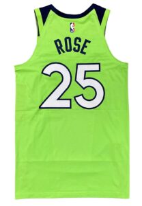 2018-19 Derrick Rose Minnesota Timberwolves Game-Used Statement Jersey