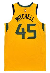 2018-19 Donovan Mitchell Utah Jazz Game-Used & Signed Jersey