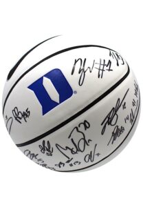 2018-19 Duke Blue Devils Team Signed White Panel Nike Basketball Including Zion