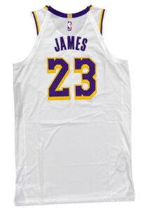 2018-19 LeBron James LA Lakers Game-Used Home Jersey