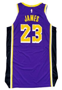 2018-19 LeBron James LA Lakers Game-Used Road Jersey