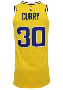 2018-19 Stephen Curry Golden State Warriors Game-Used HWC Jersey