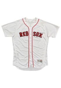 2018 J.D. Martinez Boston Red Sox Game-Used 4 Home Runs Jersey