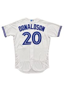 2018 Josh Donaldson Toronto Blue Jays Game-Issued Home Jersey