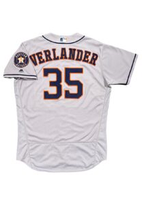 2018 Justin Verlander Houston Astros Game-Used Road Jersey